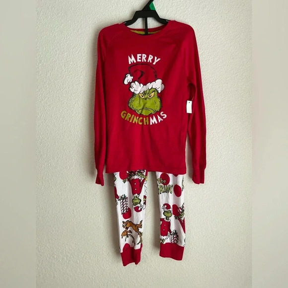 Dr. Seuss Unisex Kids Grinch Matching Family Pajamas Set size 8 - Picture 1 of 7